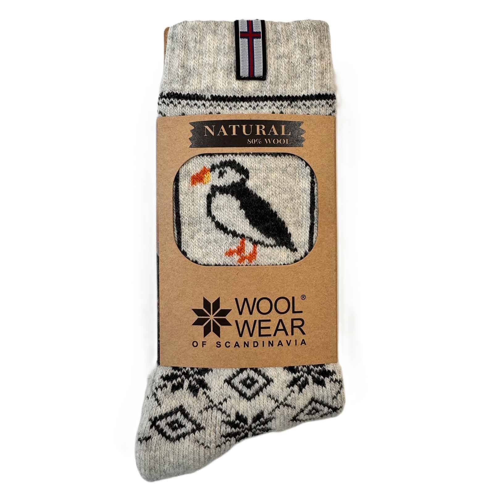 Charm uldsokker, færøsk flag, Wool Wear 35/38