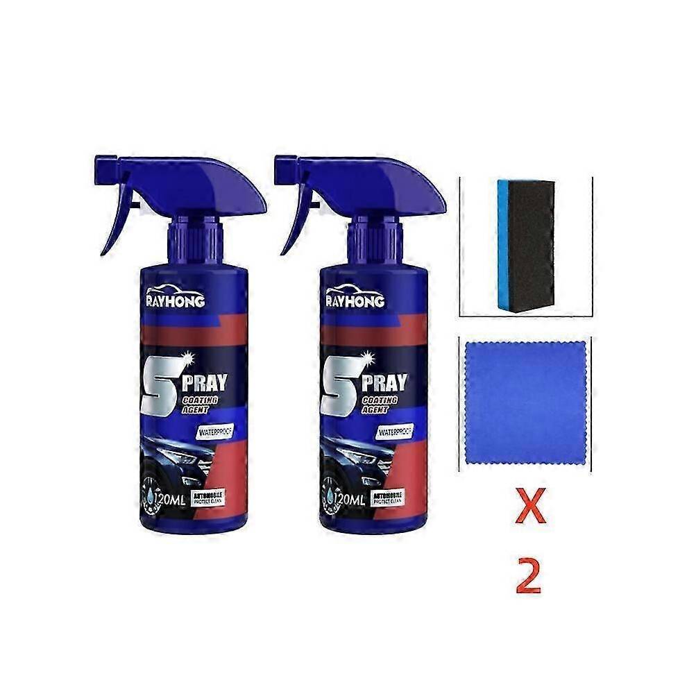 (2pcs) New 120ml RAYHONG Quick-acting Coating Spray Car Nano-ceramic Coating Agent Carp