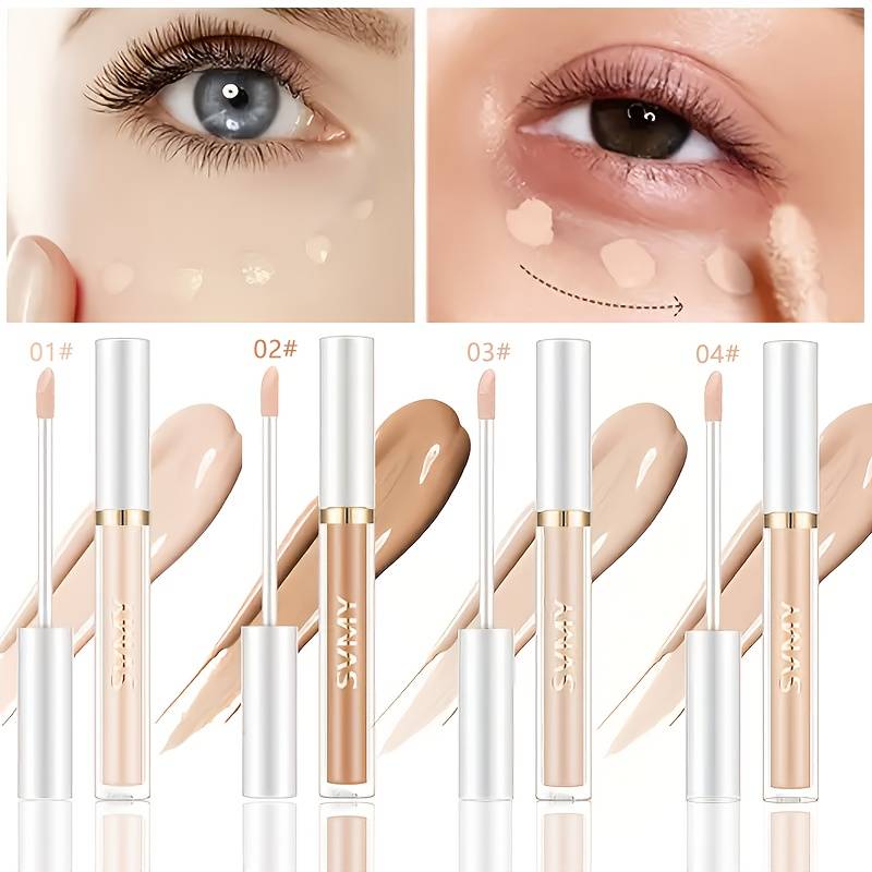 TEMU A Set Of 4 Matte Concealers For , Versatile For Eye And Face Coverage, Hiding Dark Circles And Blemishes, Long-lasting And Waterproof, Ideal For Makeup Enthusiasts And Beginners, A Perfect Gift