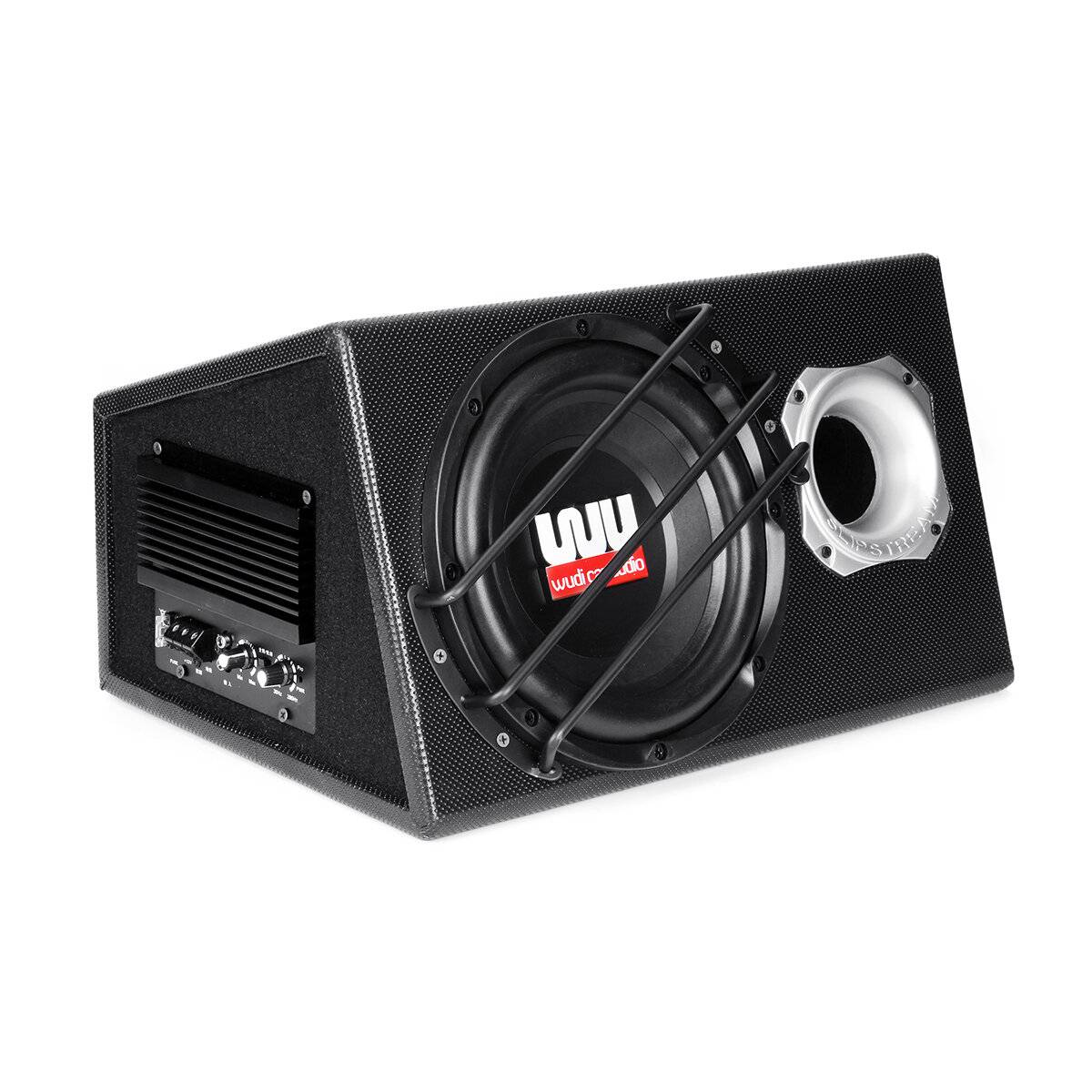 W10 Car Aktiv Ljud Stereo Subwoofer Driven Förstärkarinkapslinghögtalare Med Tråd 1100W 12V
