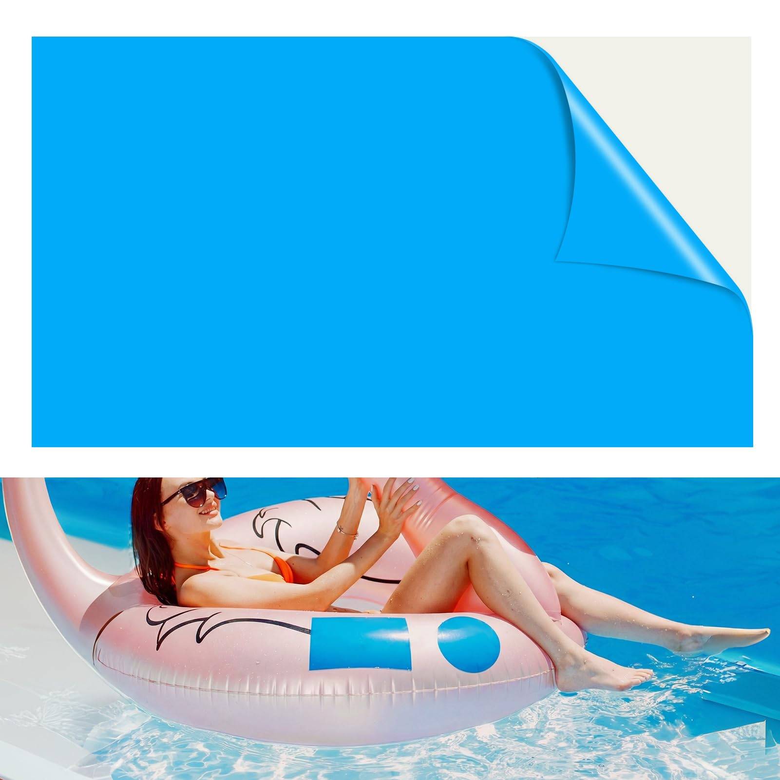 4pcs Large Pool Liner Repair Patch, Self-adhesive Tpu Waterproof Patch Repair Kit For Above Ground Pools, Inflatable Pools, Pool Floats, Bounce Houses, Without Battery