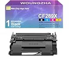 Woungzha 89A, CF289A 89X CF289X, 89Y, CF289Y med Chip Tonerkassett med hög kapacitet för Laserjet Enterprise M507 M507x M507n MFP M528dn M528f M528 M507dn M528c M528z 89 X, 12 0 000 sidor)