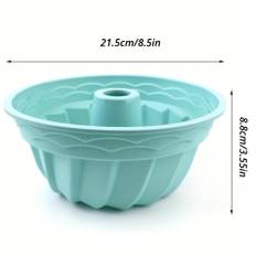 TEMU 1pc Silicone Cake Pan, Round Baking Mold For Chiffon, Jelly, Fruit & Chocolate Cakes - Oven Safe, Versatile Accessory For Christmas, Halloween, Easter, Hanukkah, Thanksgiving, Baking Accessories