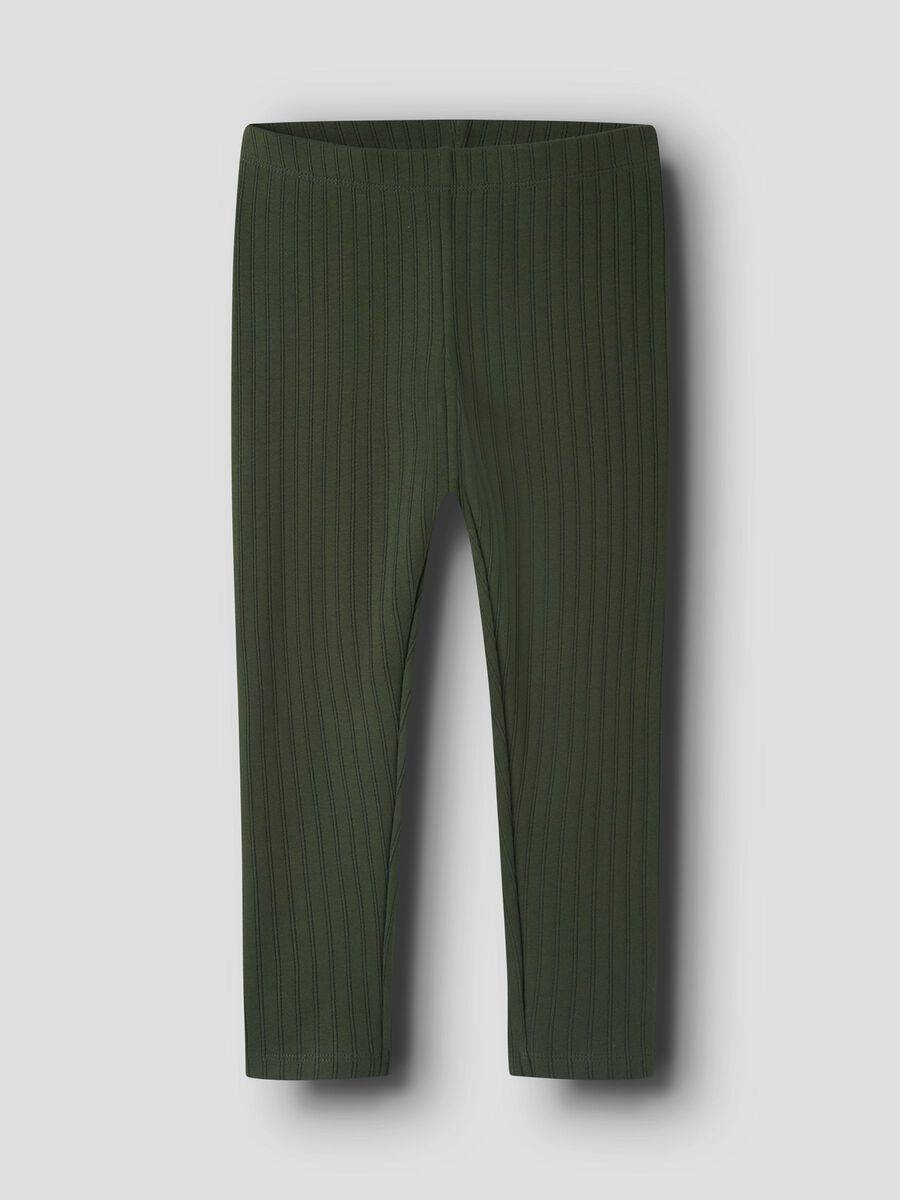 Ekologisk Bomull Leggings - Grön - 104