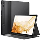 JETech Fodral för Samsung Galaxy Tab S8 Plus 2022 / S7 FE 2021 / S7 Plus 2020 12,4 Tums med S Pen Pennhållare, Smal Folio Stativ Skyddande Tablet Skal Case, Flera Betraktningsvinklar (Svart)