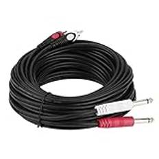 1/4 Till 1/4 Ljudkabel, Ljudkablar för Högtalare 6,35 Mm 1/4'' Tum Jack Plug Dual Color 2PCS 6,35 Till Connector Kabel 1/4 Högtalarkabel för KTV (#4)