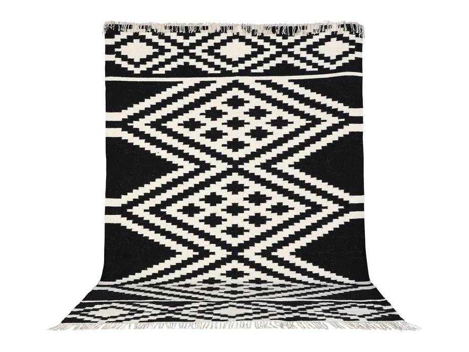 Venture Design Indari uldtæppe Sort/hvid 300 x 200 cm