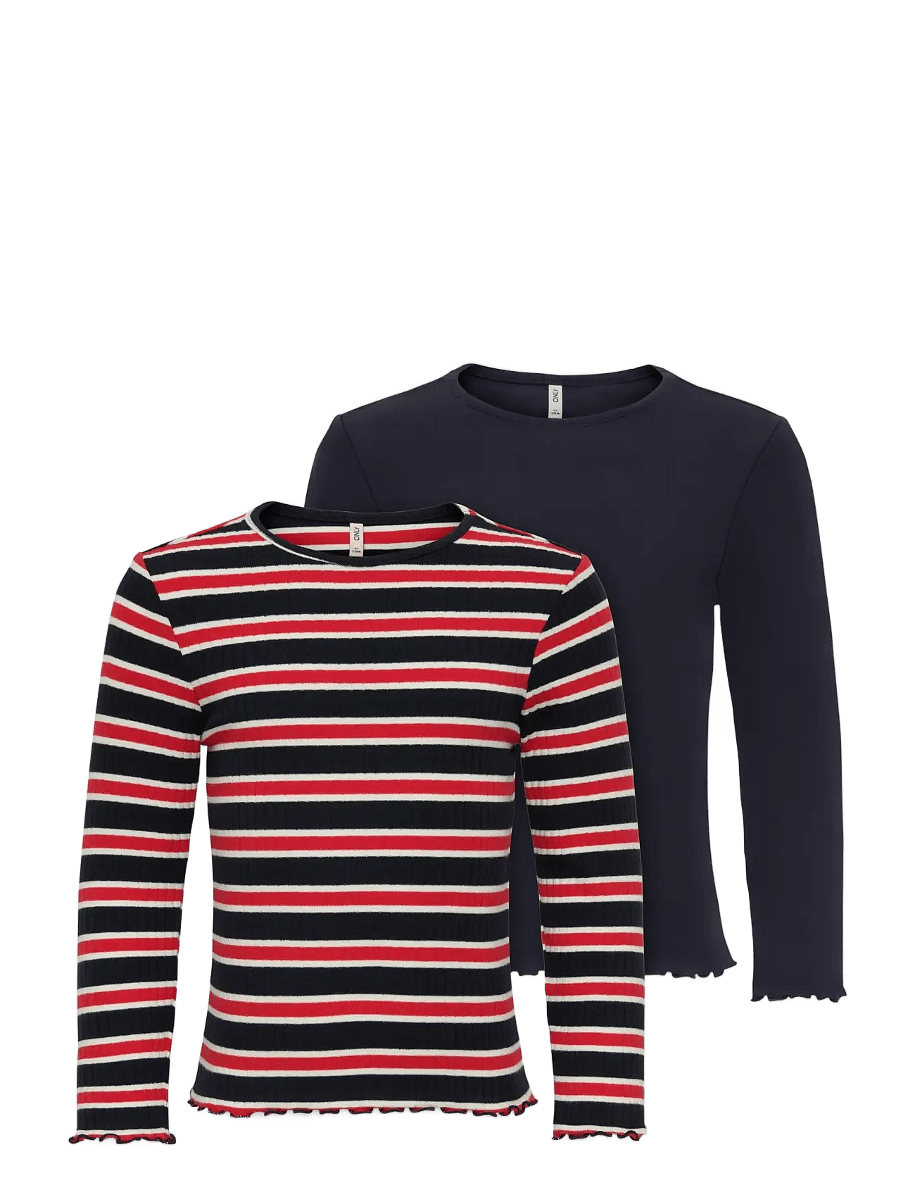 Kids Only Kmgdixi Life Ls O-Neck Stripe 2P Top Jrs - Navy - 122