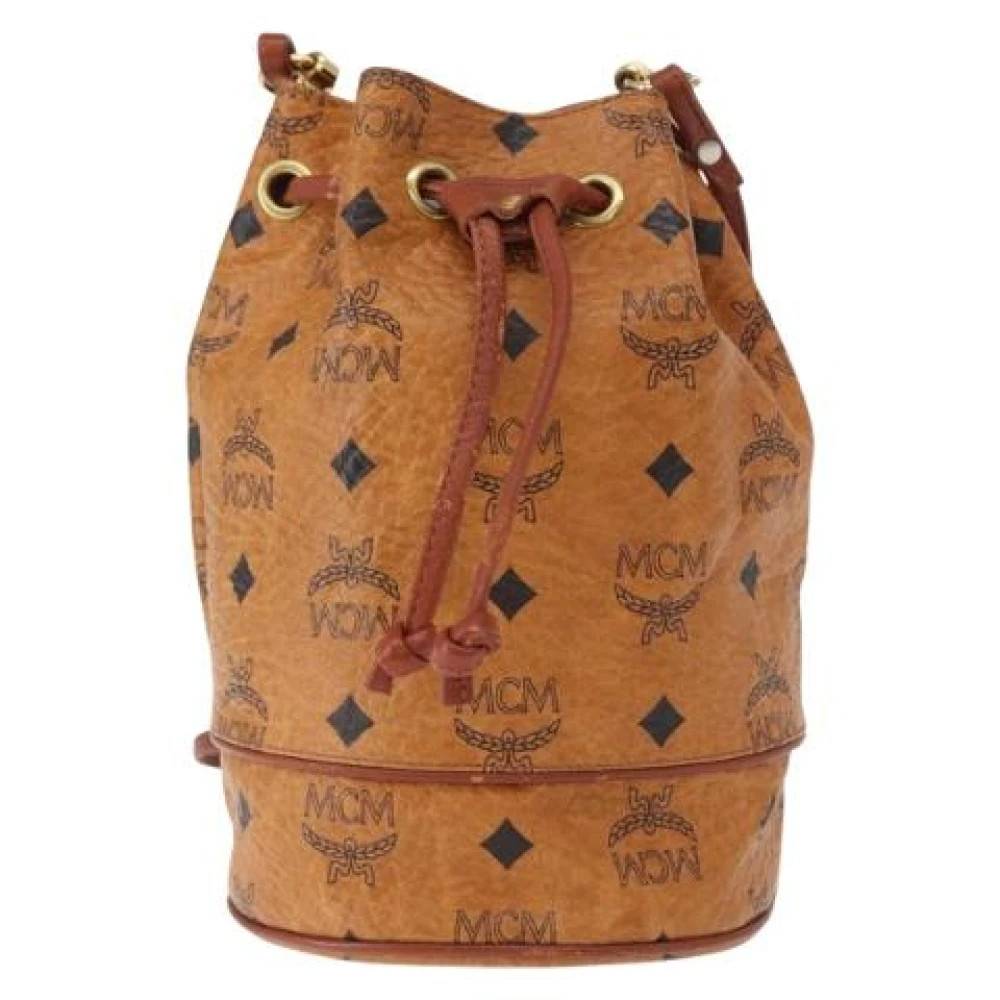 MCM Pre-owned Pre-owned Canvas Skuldertaske - Vintage - Dame - Brun - ONE SIZE - Uld