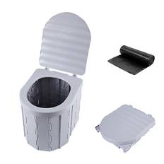 Bærbar Campingtoilet Foldbart Toilet med Låg Vandtæt Porta Potty Bil RV Telts Toilet Spand Toilet Potte