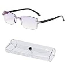 Nya Diamond-cut Bifocal Progressive Anti-blue Eyewear Ultralätta Läsglasögon, Långt Och Nära Dubbelanvändning Läsglasögon Ultralätt (+4.0)