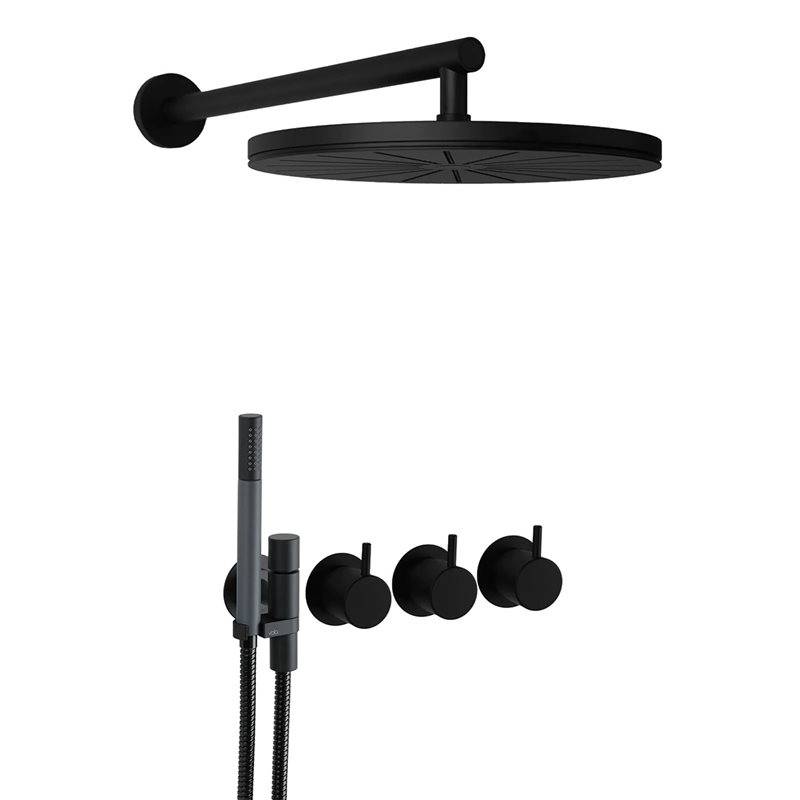 Takduschset Vola 5471R-061 för Inbyggnad Mattsvart
