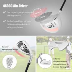 10 delar komplett golfset Golfklubbset för kvinnor Perfekt golfpresent rosa