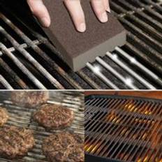 4 st grill rengöring tegel block grill rengöring sten grill rack fläckar fett renare grill verktyg köksredskap dekorerar - 1 st