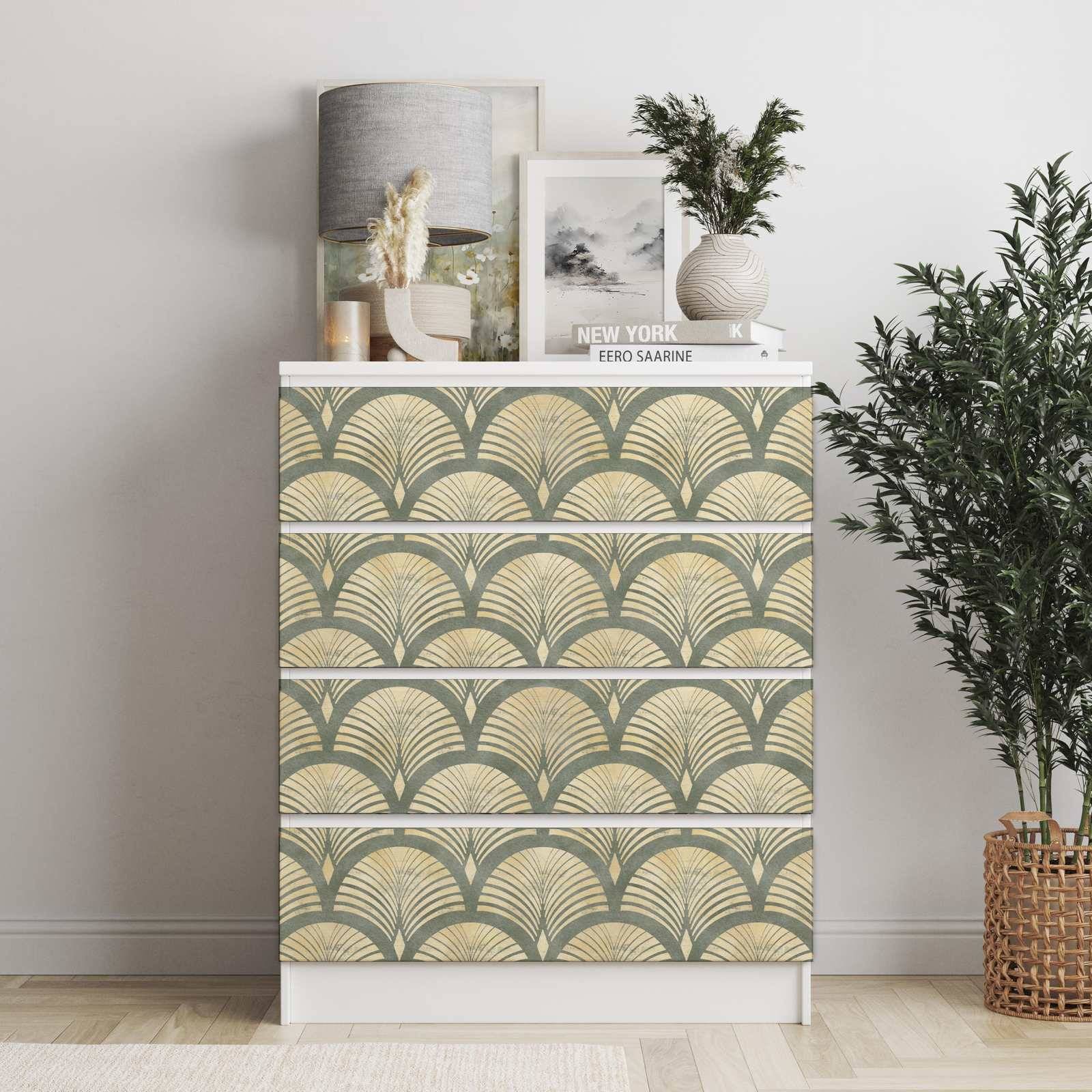 Självhäftande klistermärken – Ikea Malm Dekaler / Välj Storlek / Art Deco Skal