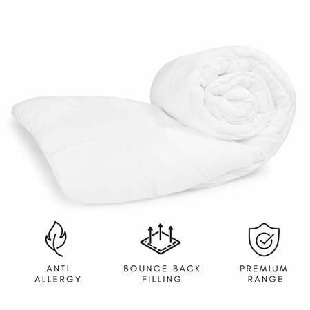 10.5 Tog Bounce Back Duvets Superior Quality - White - Polycotton