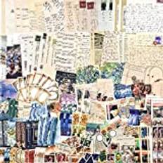 200 stycken vintage scrapbooking-papper för art journaling, bullet points, bokstäver i gammal stil, gör-det-själv-dekorationer, pysselset, anteckningsbok, kollagealbum, estetiska bildramar