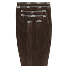 Clip on hair extensions #33B Mørk Rødbrun - 7 sæt - 60 cm | Gold24