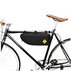 Hperu Topptubväskor triangel cykelväska 2 L stor kapacitet cykelram väska polyester topp tub sadelväska framram cykelväska för mountainbike vägcykel, 40 x 13,5 x 5,5 cm