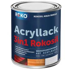 Acryl-Buntlack ROKOSIL - 0,7 Kg in Anthrazit - Seidenmatt - Wetterfest für Außen & Innen - 3in1 Grundierung & Deckfarbe - Premium Acryllack - Lack für fast alle Oberflächen - Langlebig & Robust