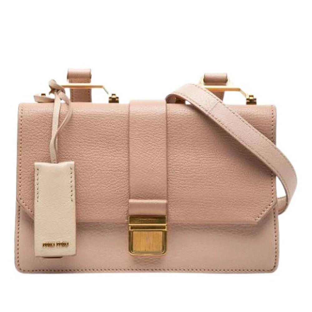 Miu Miu Pre-owned Pre-owned Skuldertaske - Vintage - Dame - Lyserød - ONE SIZE - Uld