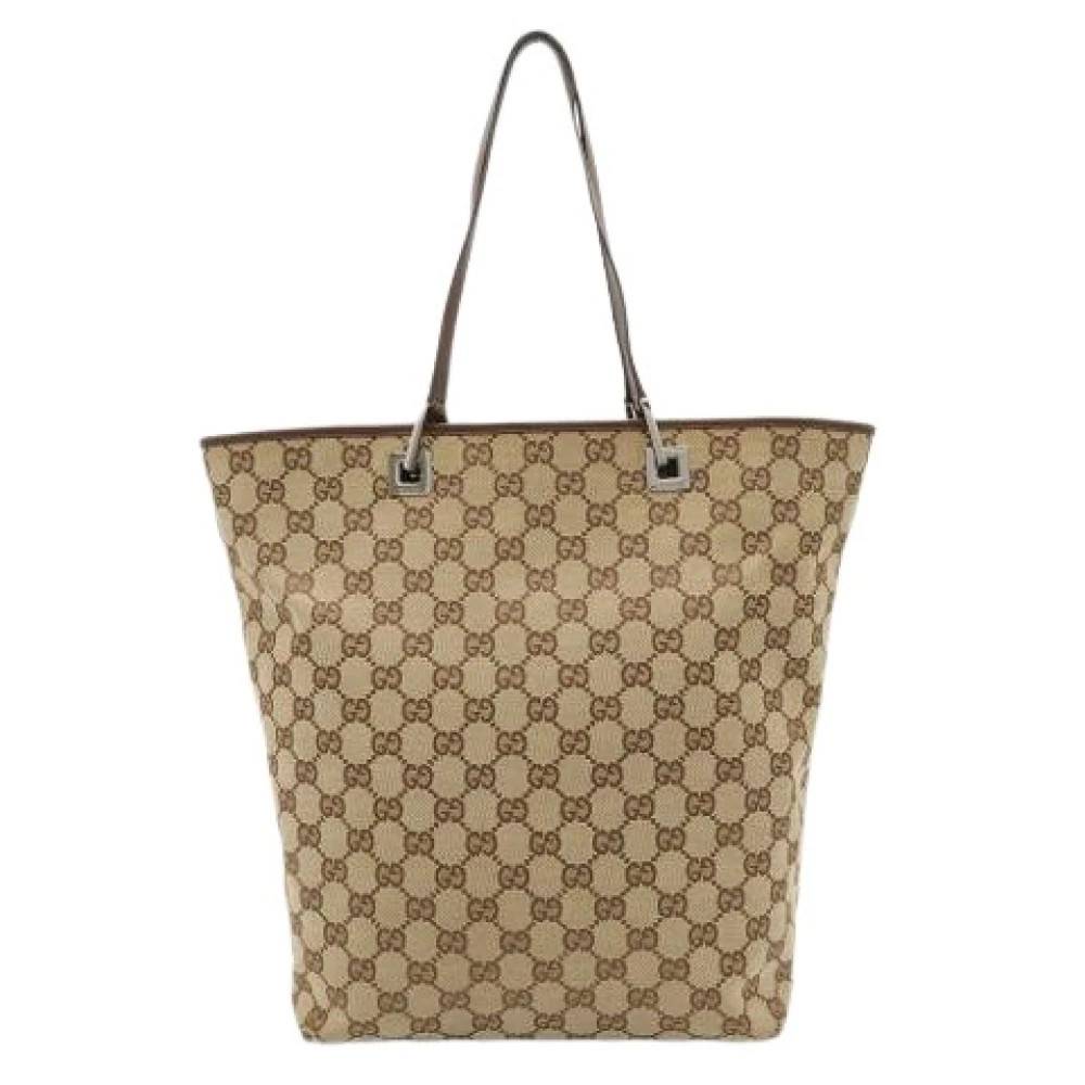 Gucci Vintage Pre-owned GG Canvas Skuldertaske - Vintage - Dame - Beige - ONE SIZE - Uld