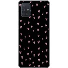 Samsung Galaxy A71 Transparent Mobilskal Små Kärleksymboler