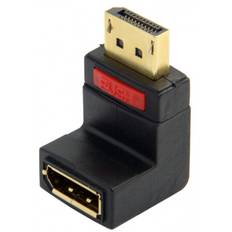 DisplayPort han/ hun adapter, 90° vinklet (op)