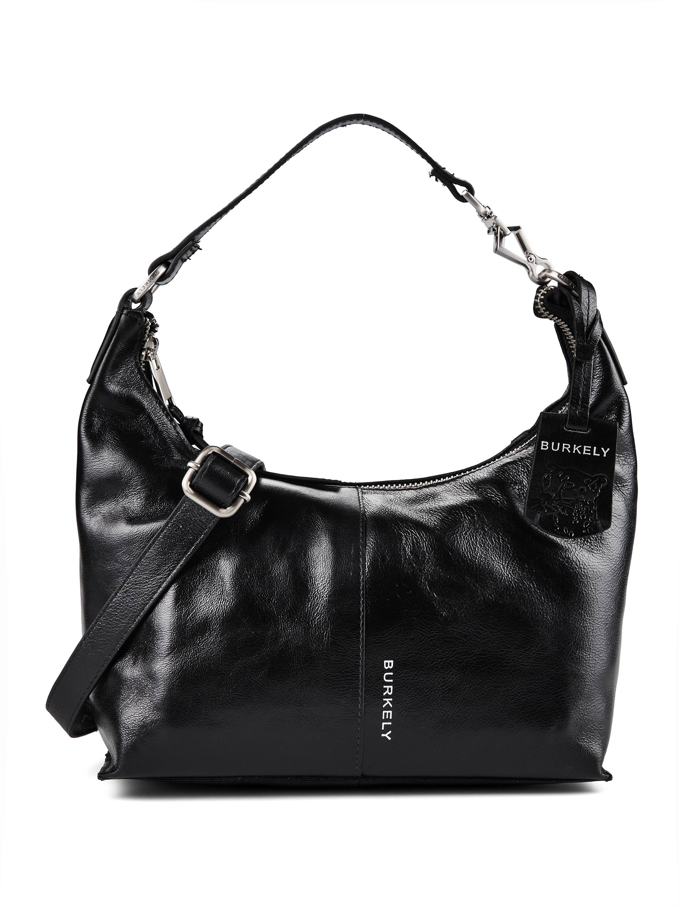 Burkely Myra Skuldertaske Læder 23 cm  Sort