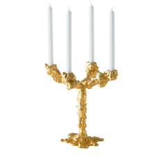 Drip 4-arm Candle Holder - Gold - 01