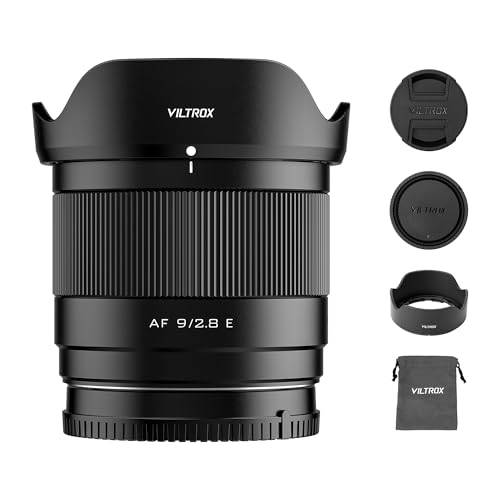 VILTROX AF 9 mm F2.8 Air APS-C-objektiv för Sony E Mount, 113,8° ultra-vidvinkel STM Prime autofokus porträttlins kompatibel med Sony E-monteringskameror a7IV a7RV a9II a7CII ZVE1 A1 a6700 a6400 a7iii