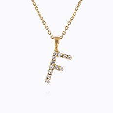 Caroline Svedbom Mini Letter F Halsband (Guld)