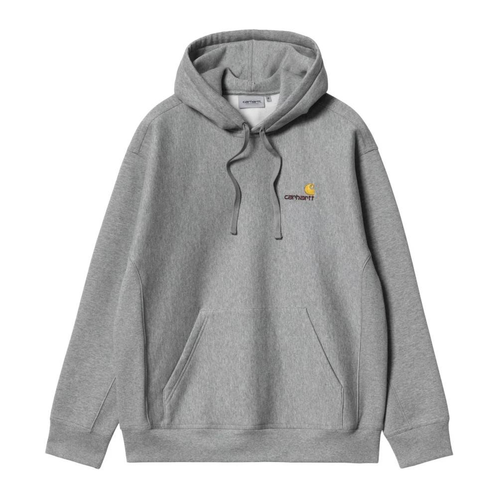 Carhartt Wip Hooded American Script Sweat - Sweatshirts - Herre - Grå - L -