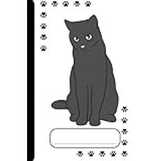 Simple Black Cat Lined Notebook: Lined and simple cat themed pages with Maine Coone inner page for study, note taking, planning, personal use