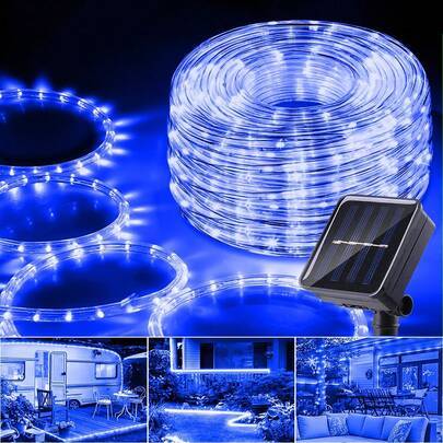 11 meter 100 LED solslingor, vattentäta IP65 soldrivna utomhuslampor för fest, trädgård, uteplats, hem, bröllop, jul, halloween, julgransdekorationer (7M-50LED,12M-100LED,22M-200LED,32M300LED)