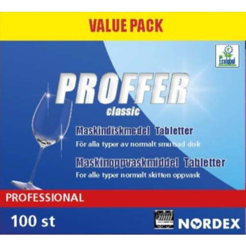 Maskindiskmedel Classic Tabs - 100st/fp Proffer Svanen - 100 st