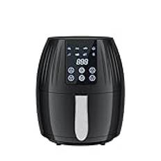 Air Fryer， Air Fryer, 5,5 L Large Air Fryers 8-I-1 Hot Airfryer Cooker Oilless with Digital Touch-Screen, Nonstick Basket (Färg: Schwarz, Storlek: EU) Beauty Comes