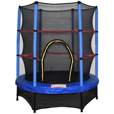 Trampolin med sikkerhedsnet H180 x Ø140 cm - Blå