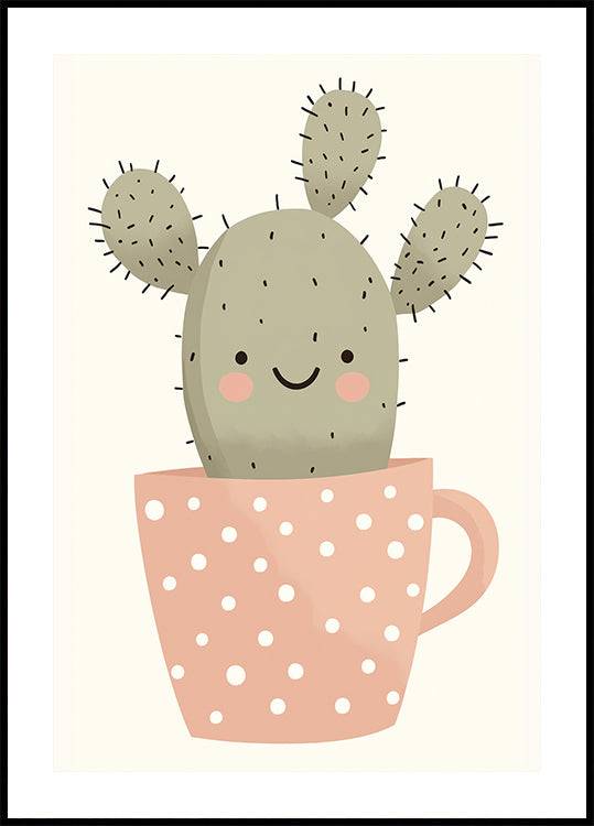 Smiling Cactus Poster (100x140cm) - Plakater > Barnväggskonst, BD