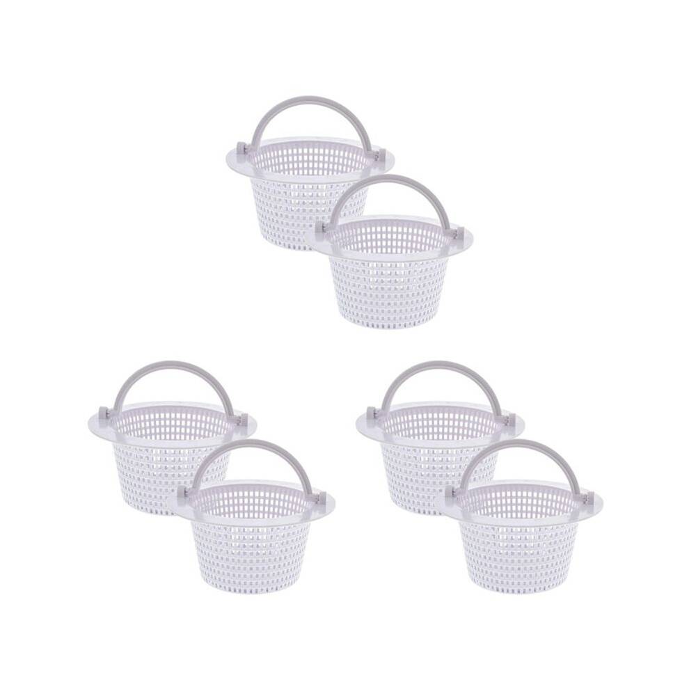 Swimming Pool Skimmer Replacement Basket with Handle, 6 Pack - Above Ground Pool Thru-Wall Skimmer Baskets