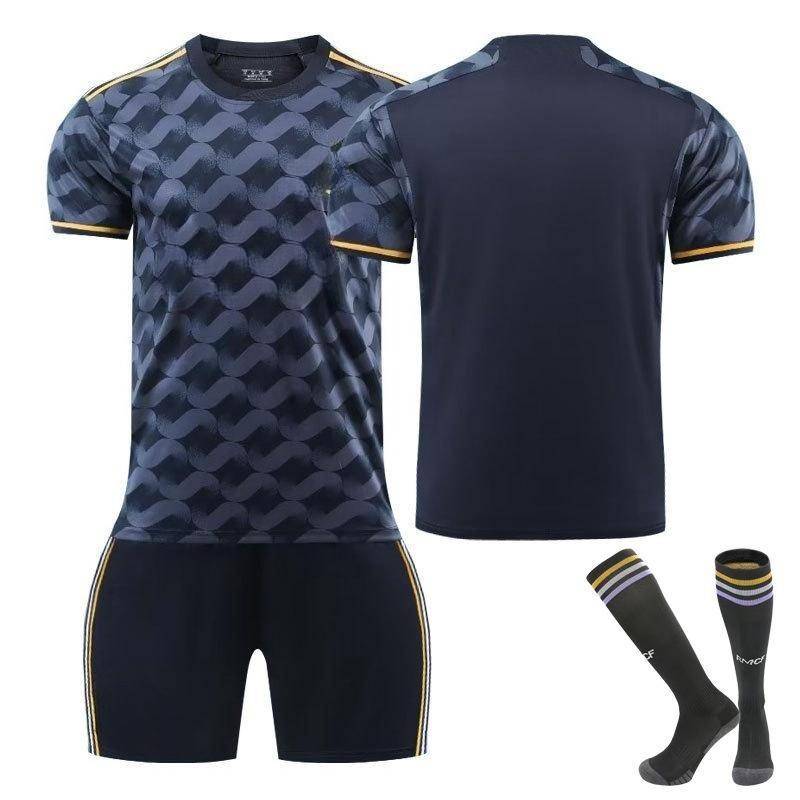 Real Madrid Bortasvart Nr. 7 Nej. 5 Jersey Barn Vuxna Sportkläder Herr och Dam Fotbollsdräkter