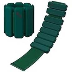 Sportneer Bärbara viktmanschetter – set om 2 (0,5 kg & 1 kg) för kvinnor och män, ankelviktsset för yoga, dans, aerobics, löpning, promenader (smaragdgrön)