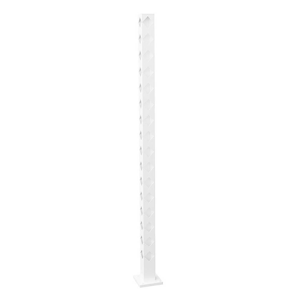 STAKETSTOLPE RECAL BOLMEN HÖRN 45° VIT 1510MM