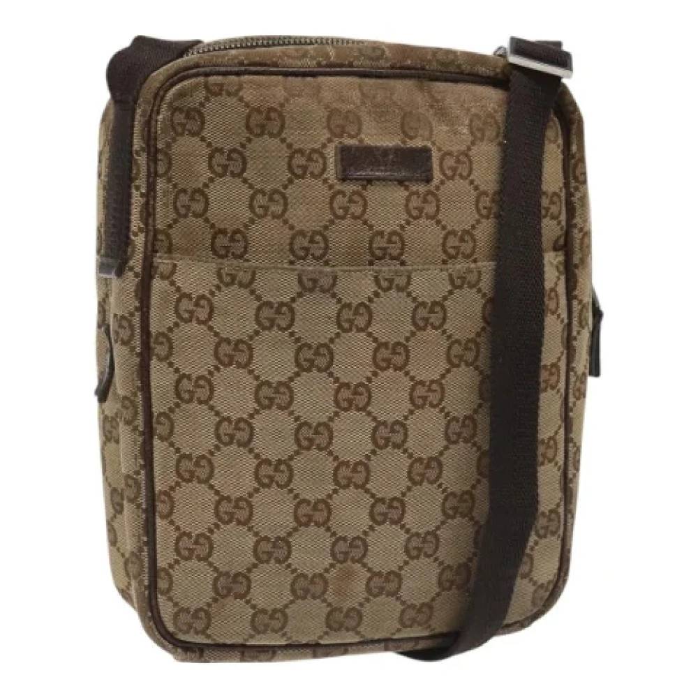 Gucci Vintage Pre-owned Canvas gucci-tasker - Vintage - Dame - Beige - ONE SIZE - Uld