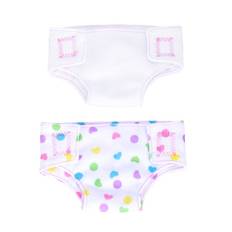 2 stk Mini Legetøjs Babydukke Bleer Dukke Tøj Mini Dukke Ble Bukser Justerbare Dukke Bukser Ble Dukke 23.5*20 cm