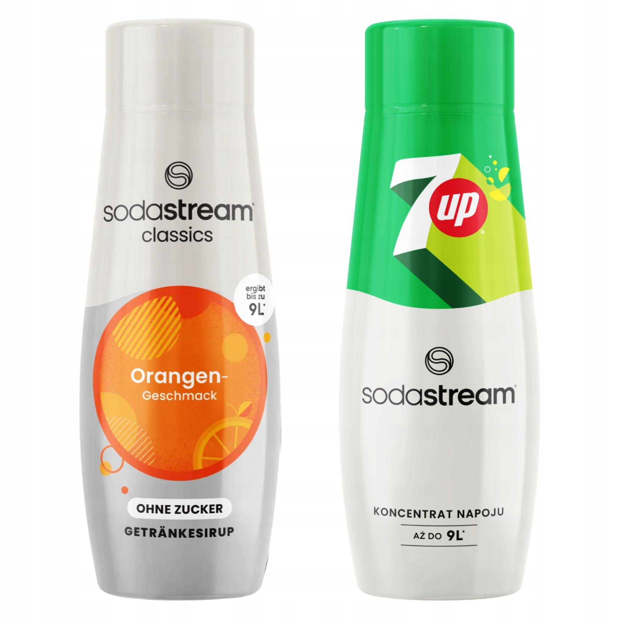 SodaStream Orange Zero Syrups Sugar-Free Orange + 7UP Concentrate
