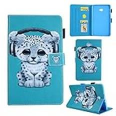 För SM-T580 surfplatta fodral söta djur blomma tryck fodral för Samsung Galaxy Tab A A6 10.1 2016 SM-T580 T585 Fundas skal hudsnö leopard