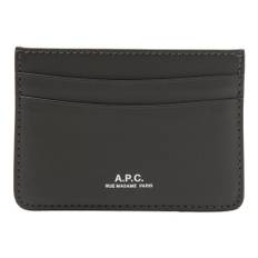 A.p.c., Accessoarer, Herr, ONE Size, Läder, Blått Läderkorthållare med Logotyp