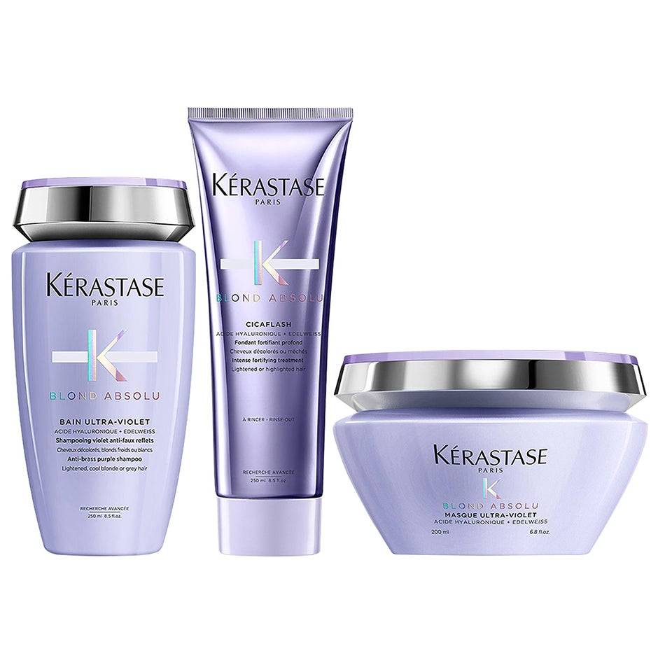 250ml, Kérastase Blond Absolu Trio Shampoo 250 ml + Conditioner 250 ml + Treatment 200 ml
