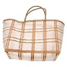 AOKWAWALIY Vävd strandväska pilkorg stor kapacitet transparent rotting duschhandväska shoppingförvaringskorg sommarmarknads-bärkasse axelväska, transparent, 33.00X28.00X16.00CM